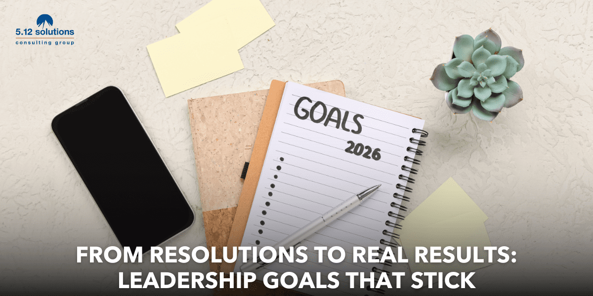 Leadership goal setting concept showing leaders turning new year resolutions into measurable results through habits, alignment, and behavior change.